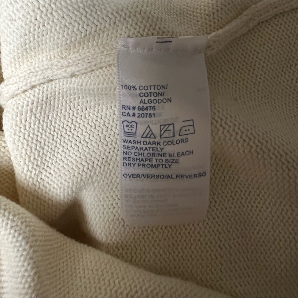◽️TOMMY HILFIGER: Women’s XL, cream long sleeve flowy arm sweater w/opening◽️ - Picture 3 of 14